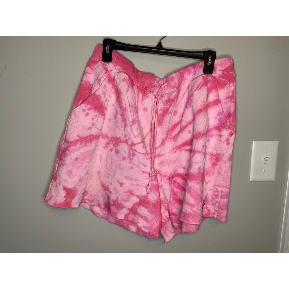 Hot pink, tie-dye, pink shorts